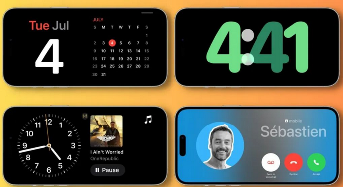 安定苹果手机维修分享iOS17横屏充电待机显示有什么好处 