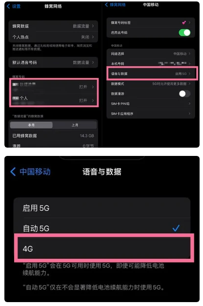 安定苹果手机维修分享iPhone14如何切换4G/5G? iPhone14 5G网络切换方法 