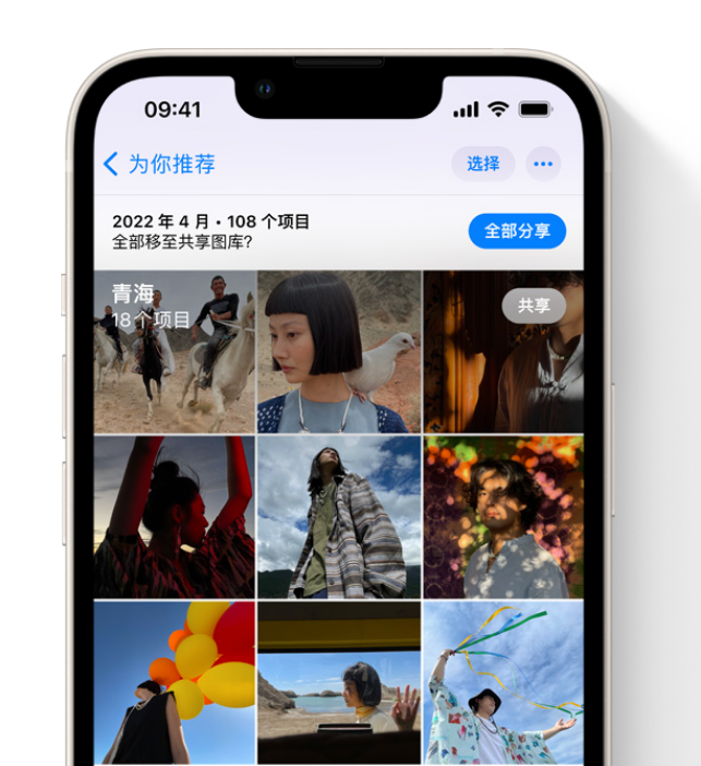 安定苹果维修网点分享在 iPhone 上使用共享图库 