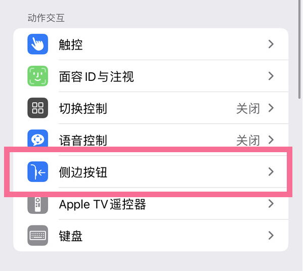 安定苹果14维修店分享iPhone14 Plus侧键双击下载功能关闭方法 